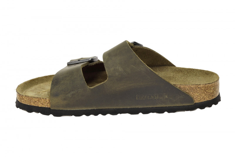 Birkenstock Arizona Pantolette grün SCHMAL Softfußbett 1019377