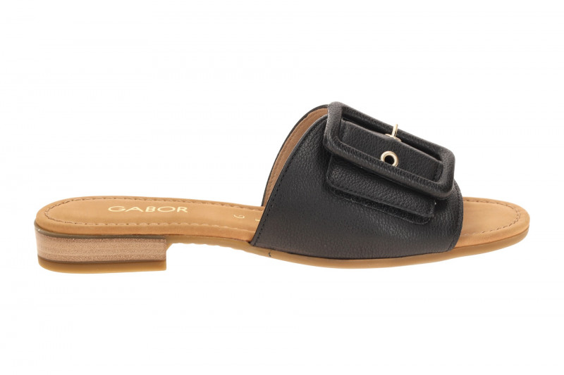 Gabor elegante Pantolette schwarz Glattleder 82.791.57