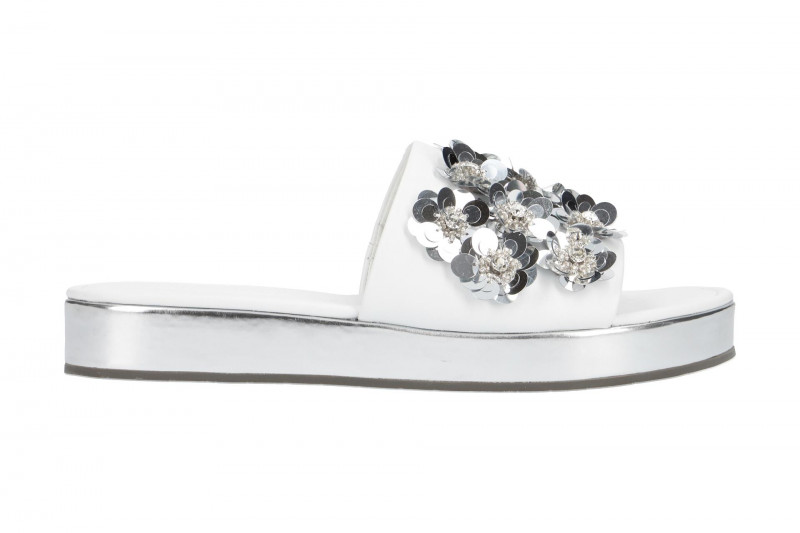 K&S Neo Pantolette weiß silber 71-25460-327