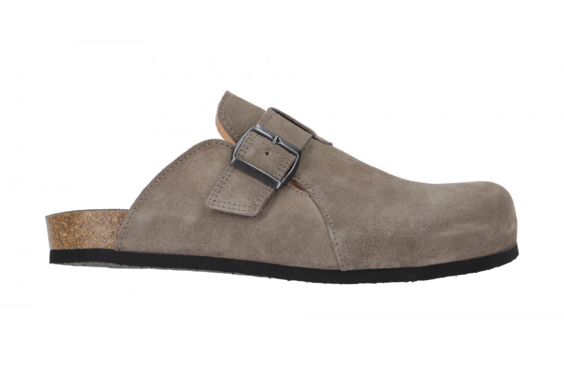 Think Wolfi Pantolette grau Velour Herren Clogs