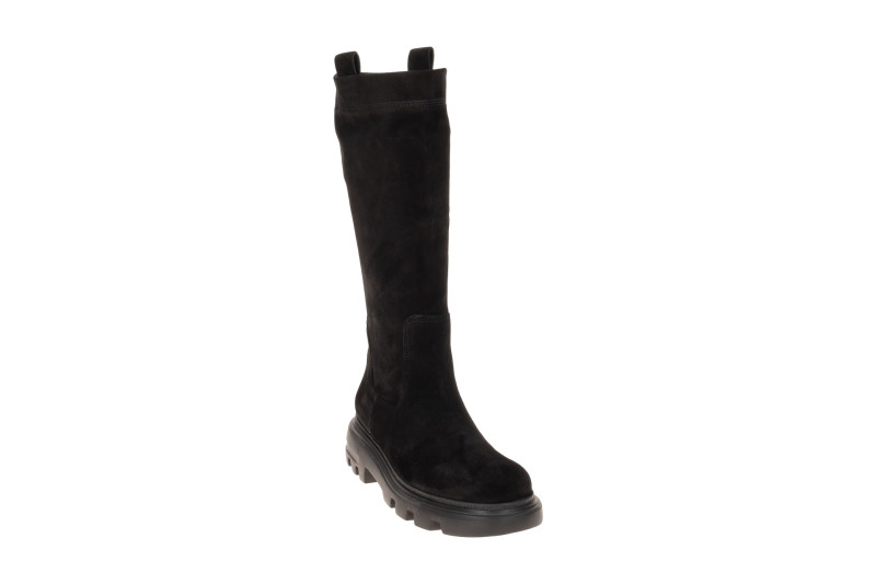 Paul Green Stiefel schwarz Langschaft Velour 8296