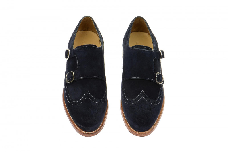 Gordon & Bros Schuhe Levet blau Double Monk 4925
