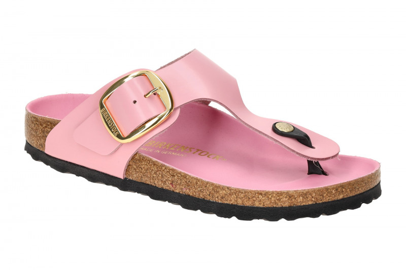 Birkenstock Gizeh Big Buckle Pantolette pink gold SCHMAL 1026493