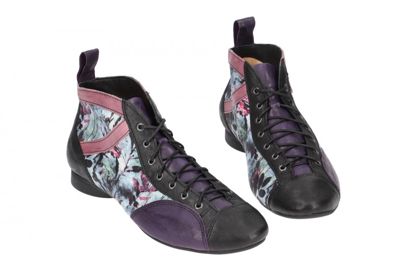 Think Guad Stiefelette schwarz lila kombi
