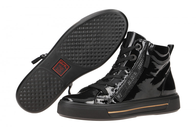 ARA Courtyard Schuhe Sneaker High schwarz Lack 12-27404