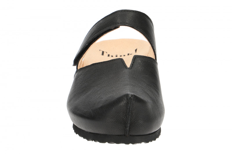 Think Kessy Pantolette schwarz Glattleder Clogs