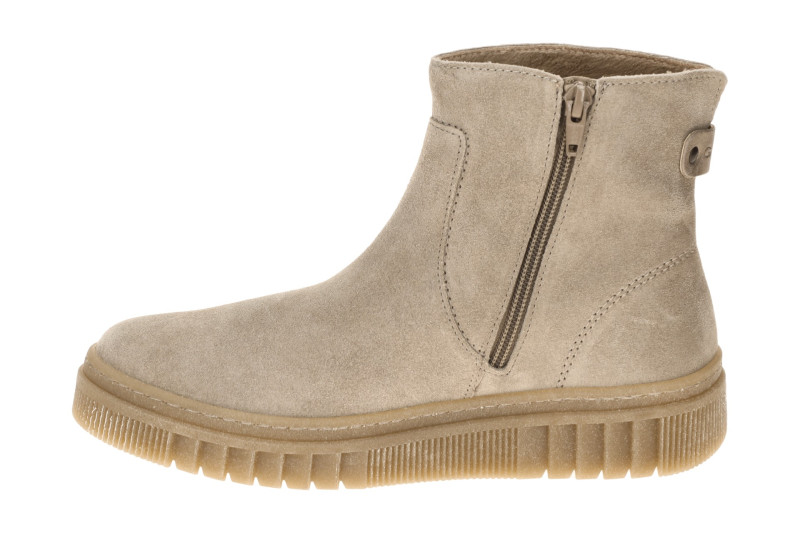 Gabor Stiefelette hellgrau Zip Boots Velour H-Weite 8008.02.003