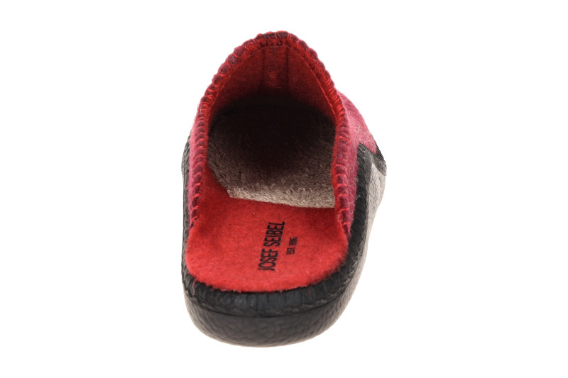 Josef Seibel Monaco 62 Pantoletten Clogs rot bordo Damen Filz 54702