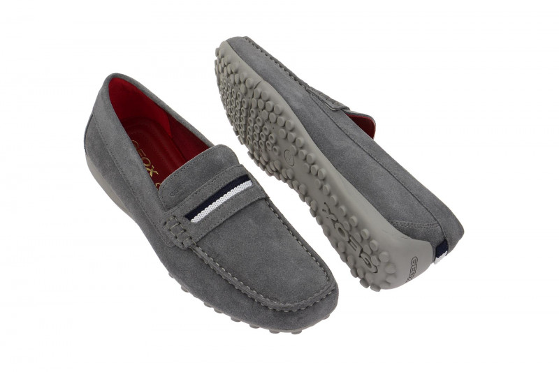 Geox Snake Schuhe Mokassin grau U5207A