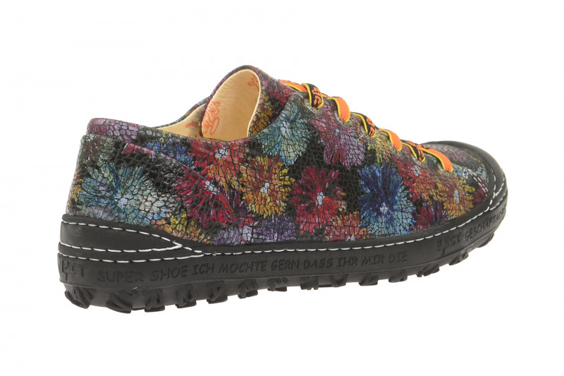 Eject Dass Schuhe schwarz Blumen 11207