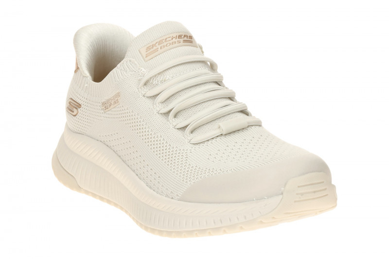 Skechers Bobs Squad 4 Sneakers Slipper weiß bronze SLIP-INS 117743