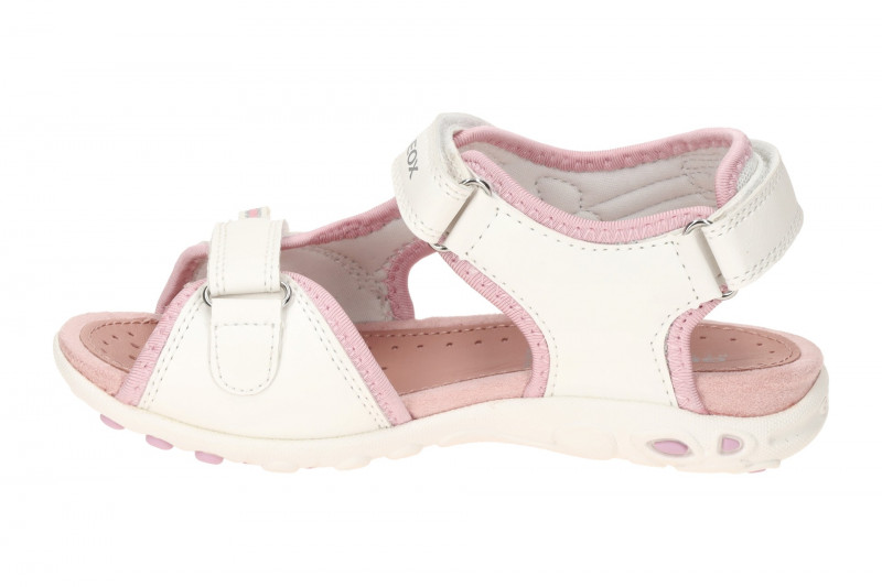 Geox Whinberry Kinder Mädchen Sandale weiß rosa Klett J35GRD