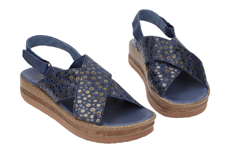 Think Zega Sandale blau gold kombi 206