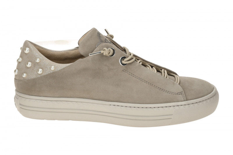 Paul Green Sneaker Schuhe grau Velour Perlen 5476