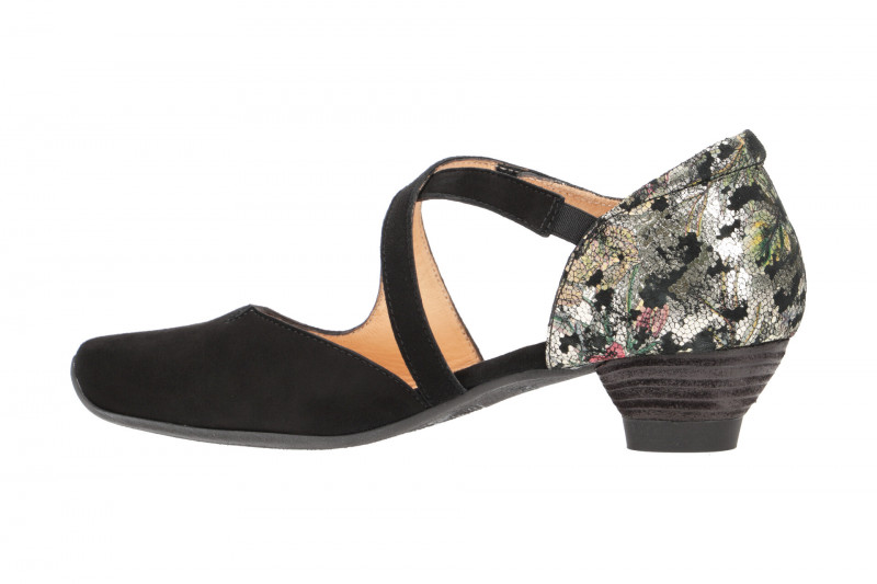 Think Aida Riemchen Pumps schwarz gold