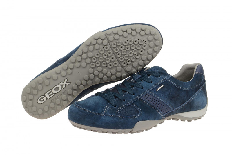 Geox Respira Snake E Herren Sneakers in blau Halbschuhe