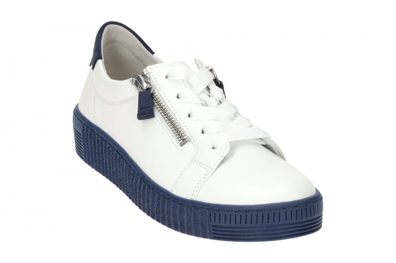 Gabor Schuhe weiß blau Damen Sneakers 63.334.26