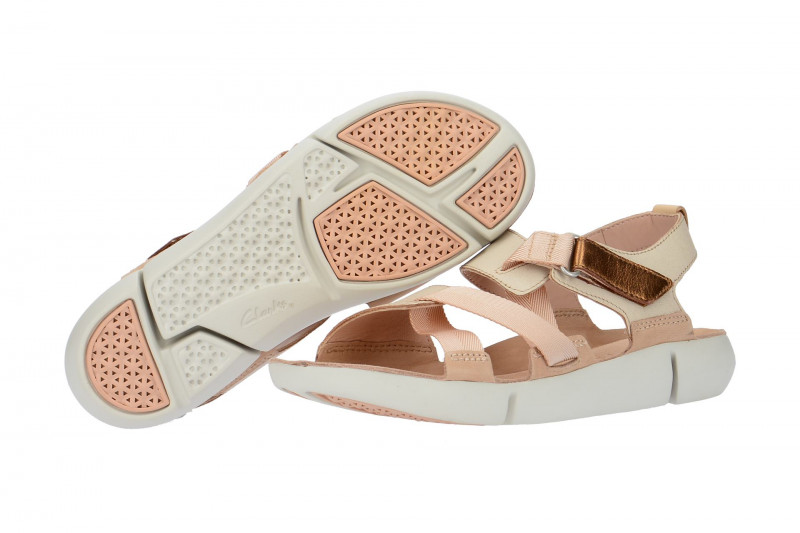 Clarks Damen Sandale TriClover beige rosa