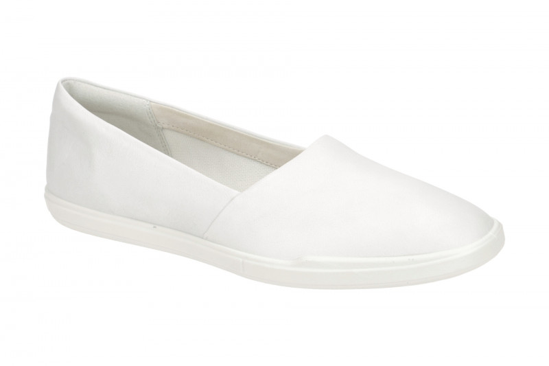 Ecco Simpil Schuhe weiß Damen Slipper