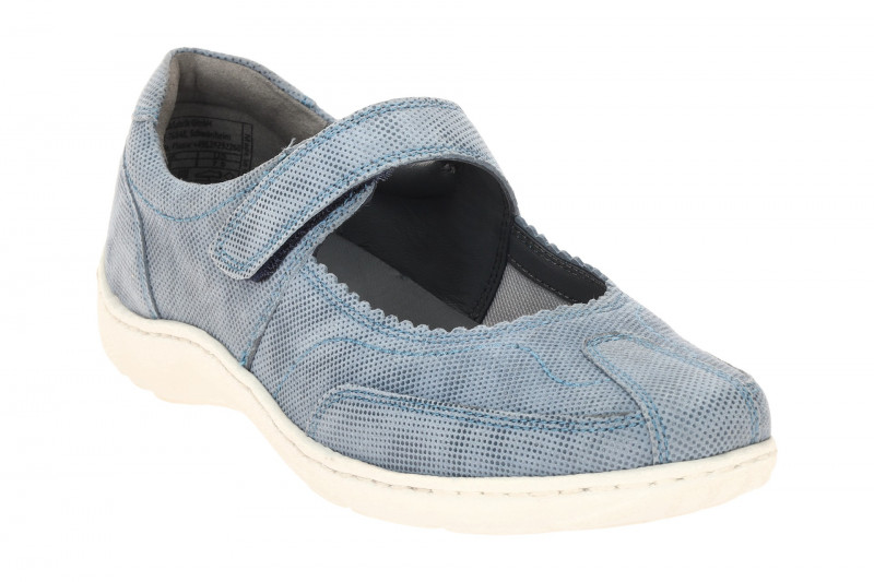 Waldläufer Henni Mary-Jane Schuhe blau sky H-Weite Punkte 496302