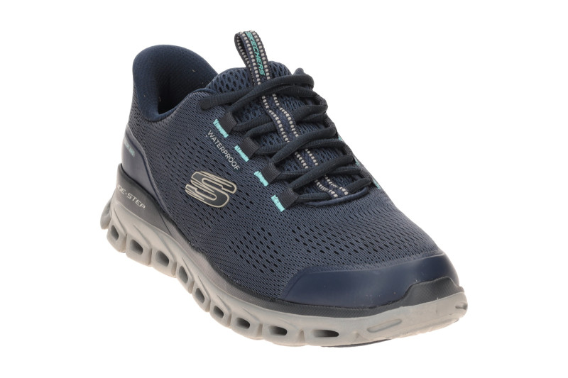 Skechers Glide Step Schuhe blau Herren SLIP-INS wasserdicht 233014