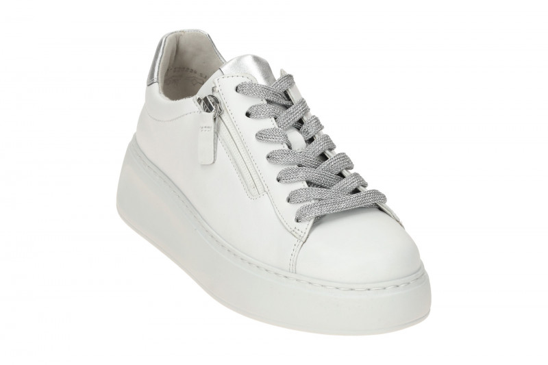 Gabor Comfort Florenz Plateau Sneakers weiß silber 66.488.51