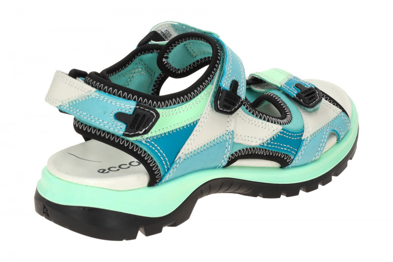 Ecco Offroad Damen Sandale grün blau Patchwork 822213