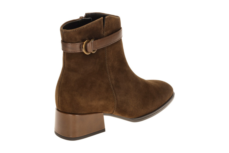 Gabor Stiefelette Ankle Boots braun Karree Samt 8067.02.004