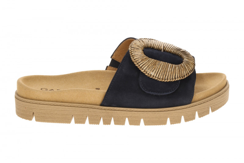 Gabor Pantolette dunkelblau Velour 83.742.16