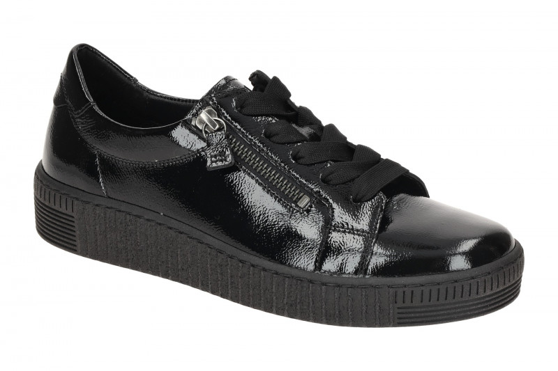 Gabor Schuhe Sneakers schwarz Lack 73.334.97