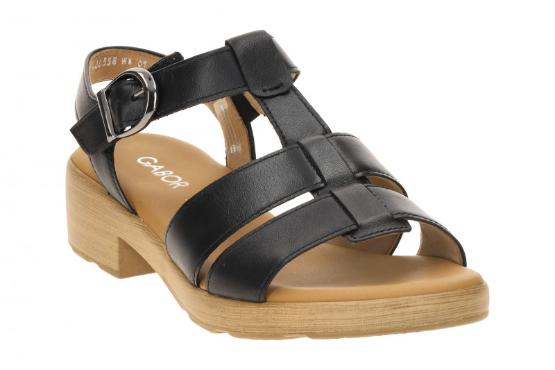 Gabor Römer Sandale schwarz Nappa H-Weite 82.813.57