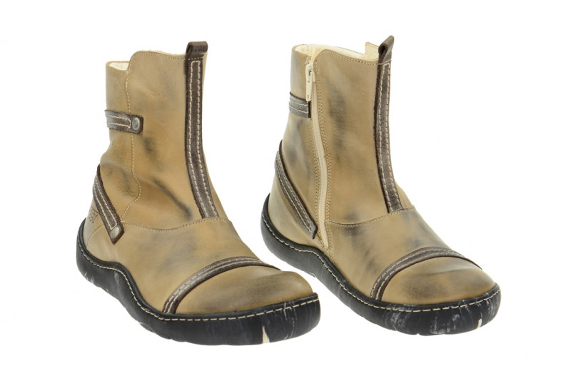 Eject Ocean Stiefelette in beige + dunkel schattiert