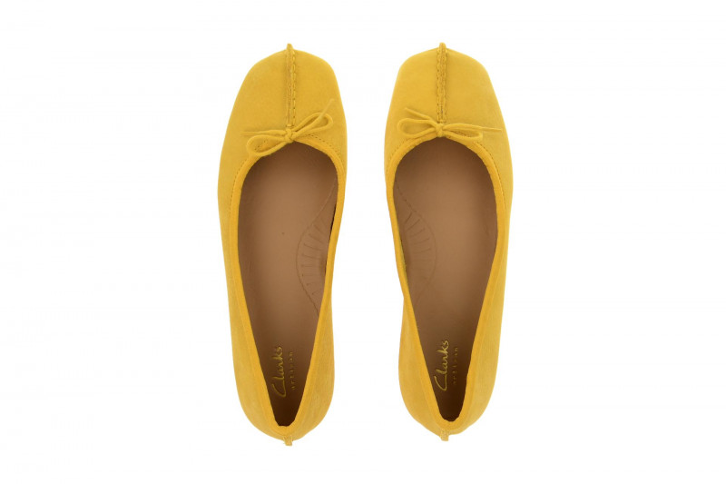 Clarks Freckle Ice Ballerina gelb Nubuck 26105951