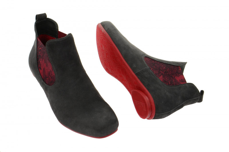 Think Foi Stiefelette grau rot 4-84194-21