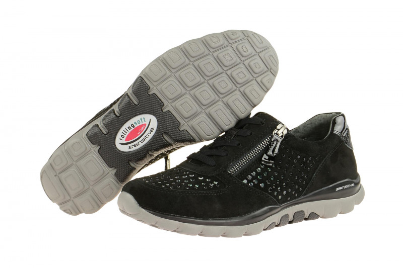 Gabor RollingSoft Schuhe schwarz Strass 96.968.87