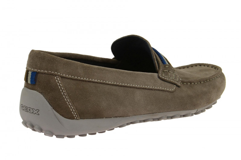 Geox Snake Mokassin Schuhe grau taupe U7207F