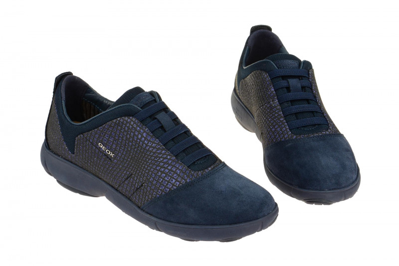 Geox Nebula Slipper blau Glitter