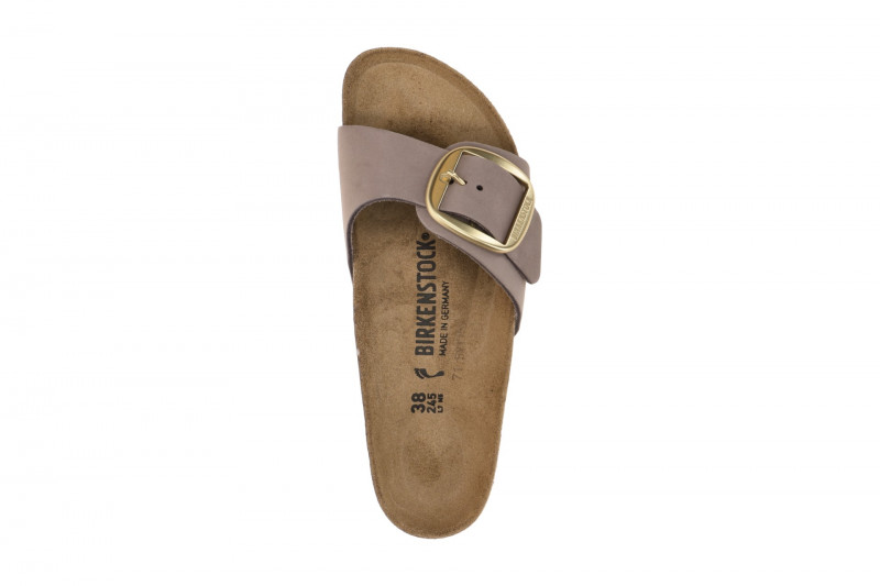 Birkenstock Madrid Big Buckle Pantolette lila gold SCHMAL 1030517
