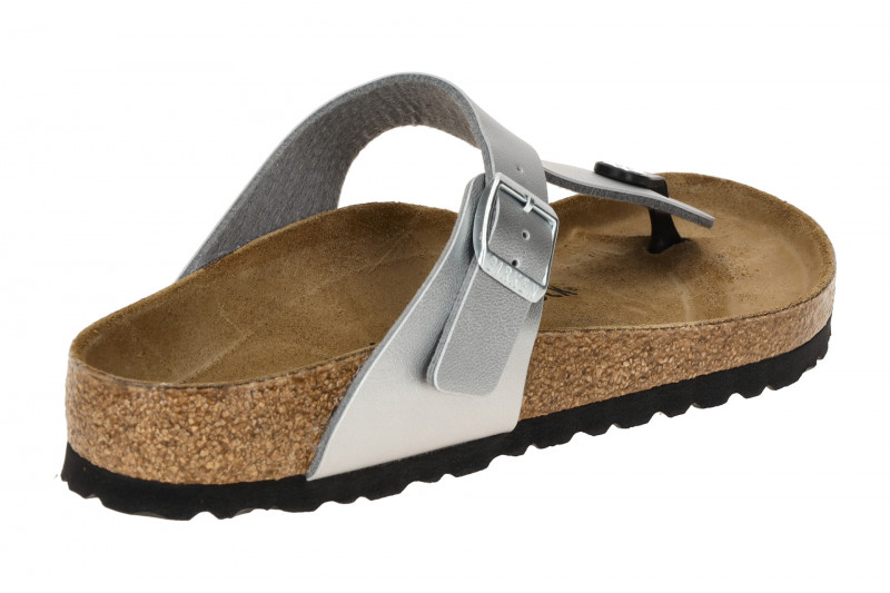 Birkenstock Gizeh Pantolette silber grau NORMAL-WEIT 43851