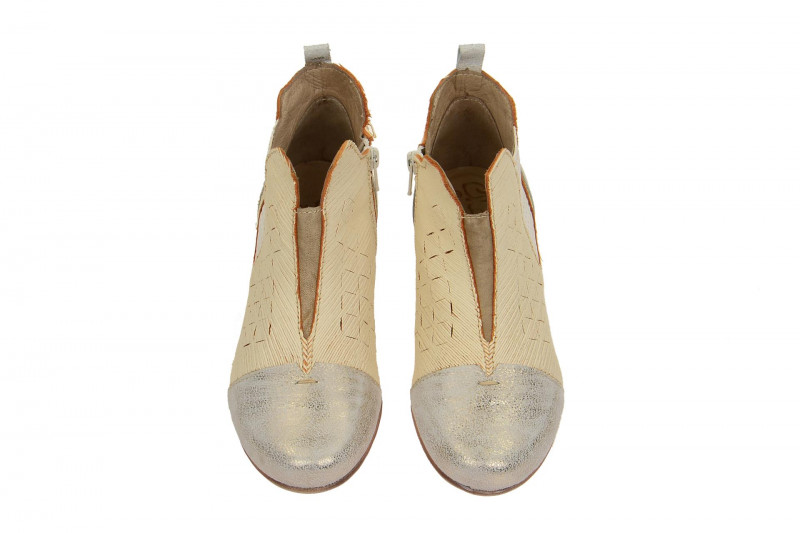 Charme Sommer Stiefelette beige silber 0740