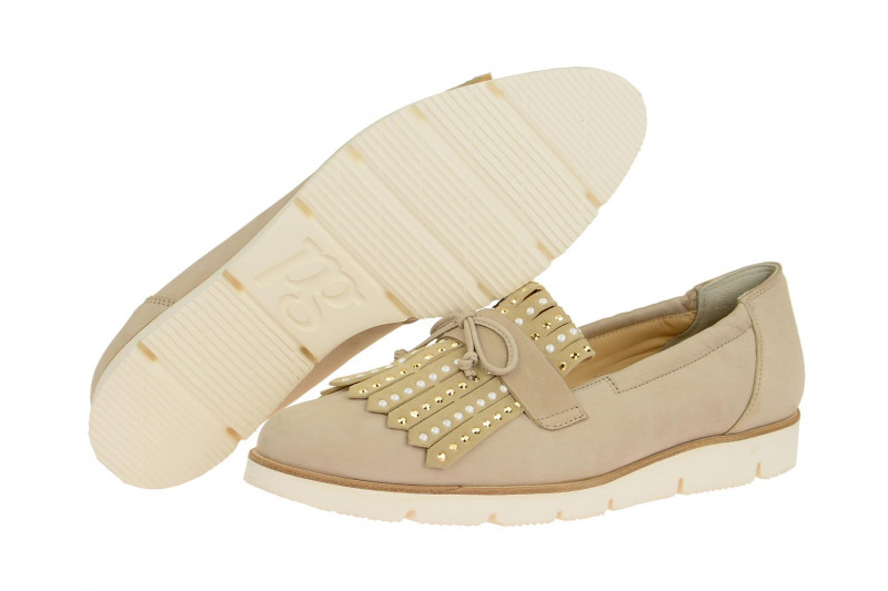 Paul Green Slipper grau beige Nubuck 2176