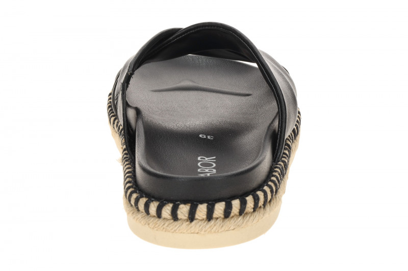 Gabor Pantolette schwarz Nappa Kreuzriemen 83.780.27