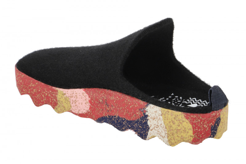 Asportuguesas Come Pantoletten Damen schwarz Mono Felt