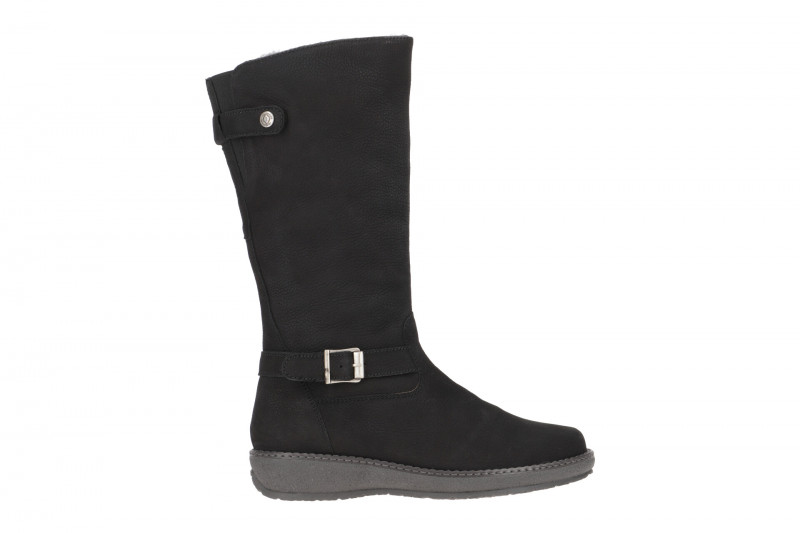 Waldläufer Hoja Warmfutter Schaftstiefel schwarz H-Weite Nubuck 533904
