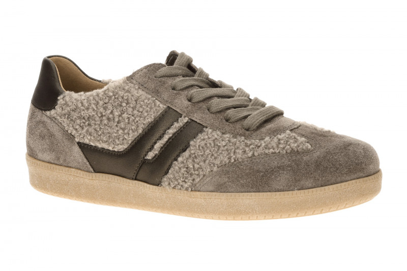 Gabor Schuhe Retro-Sneakers taupe grau Fell 6011.01.009