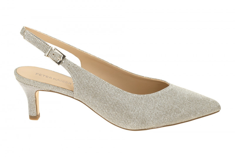 Peter Kaiser Sling Pumps beige sand Glitzer 79643
