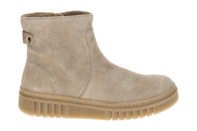 Gabor Stiefelette hellgrau Zip Boots Velour H-Weite 8008.02.003