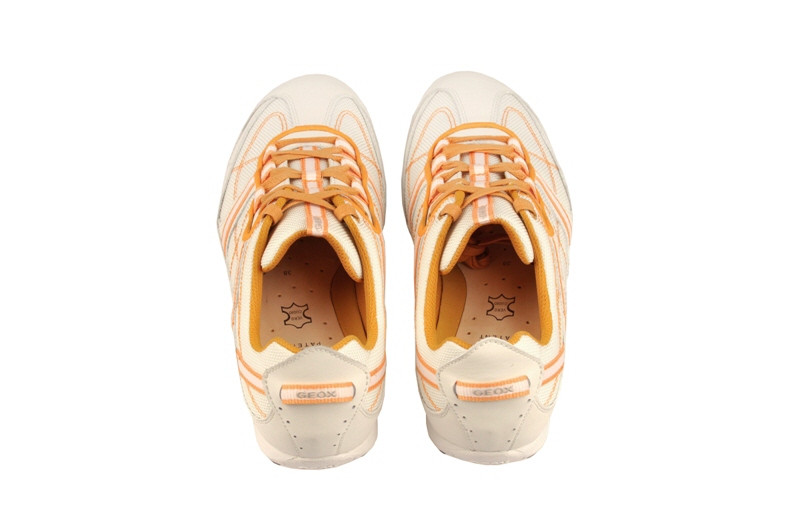 Geox Respira Freccia Schuhe weiß orange