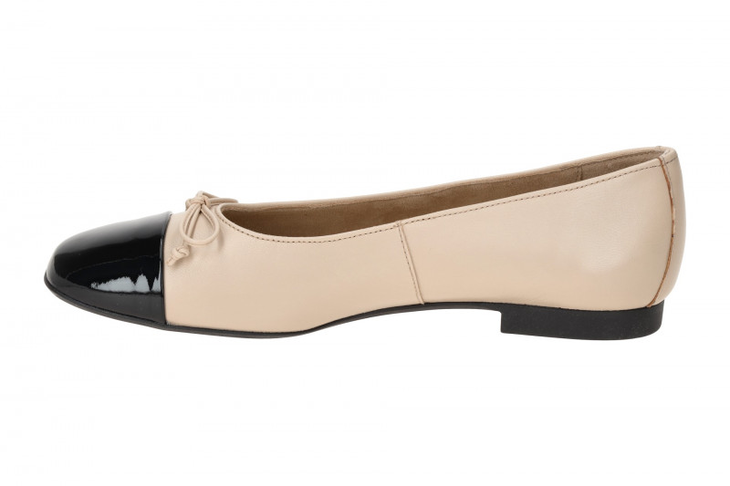 Paul Green Ballerinas beige schwarz Lack Nappa 1000