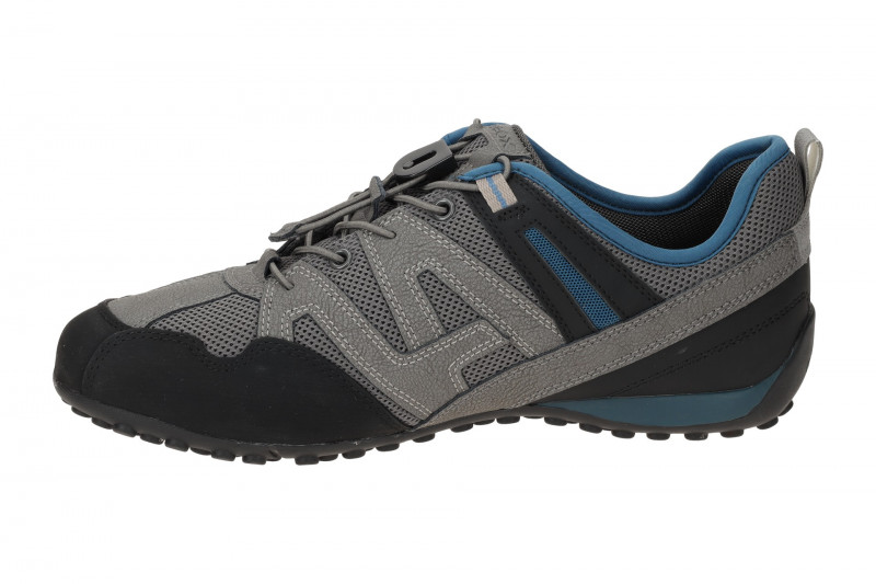 Geox Snake Sneaker Schuhe grau Gummizug U4507C